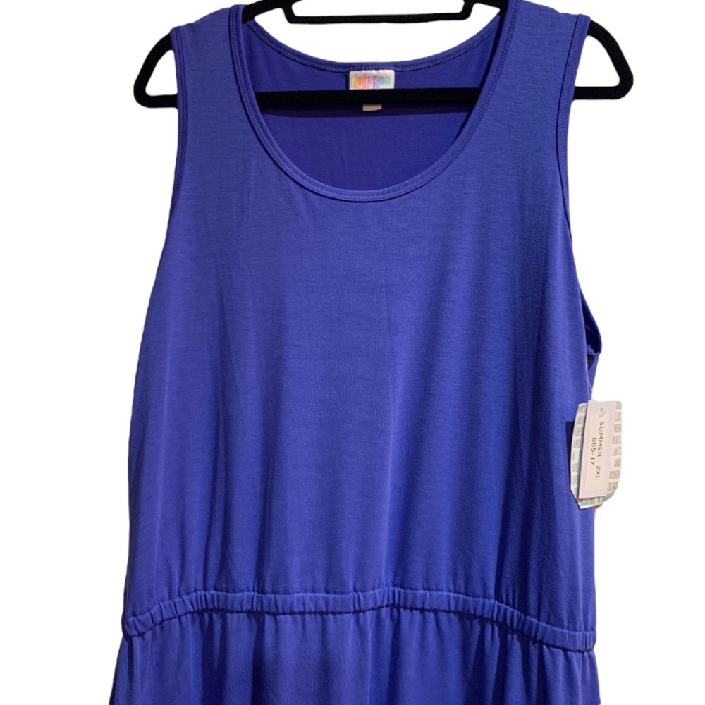 LuLaRoe Summer Dress Blue 2XL NWT
